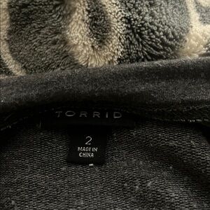 Torrid Charcoal Knit Top